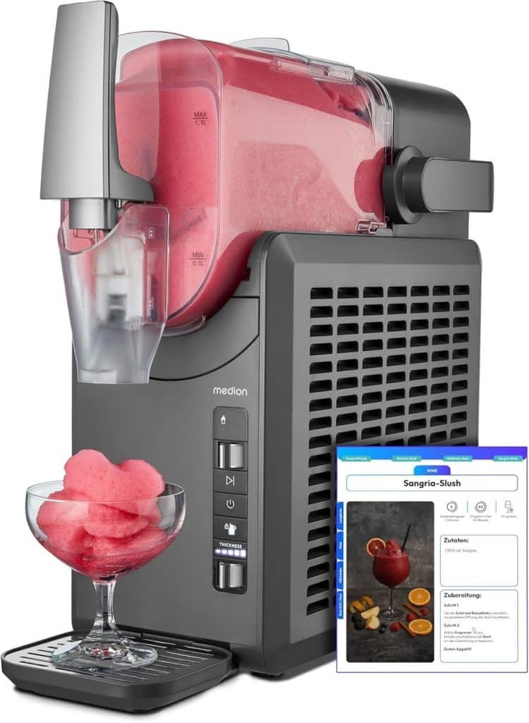 Test de la machine à granité Medion MD12090 : boissons glacées en un rien de temps