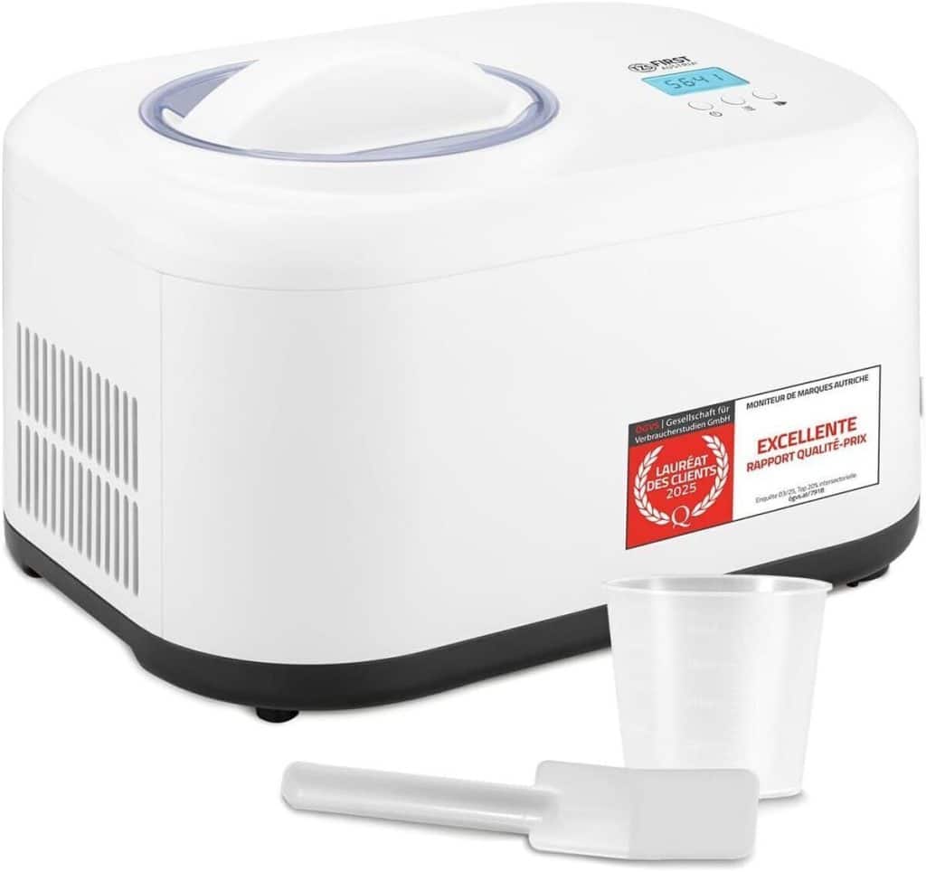 Test de la sorbetière tzs first austria 1l : machine à glace pratique et performante