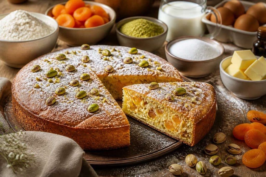 Recette de moelleux aux pistaches et abricots
