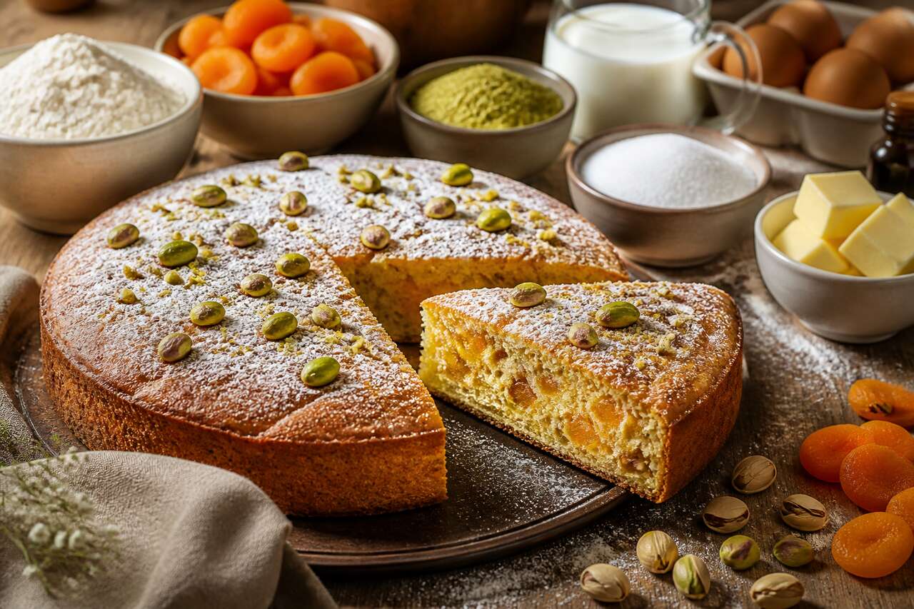 Recette de moelleux aux pistaches et abricots