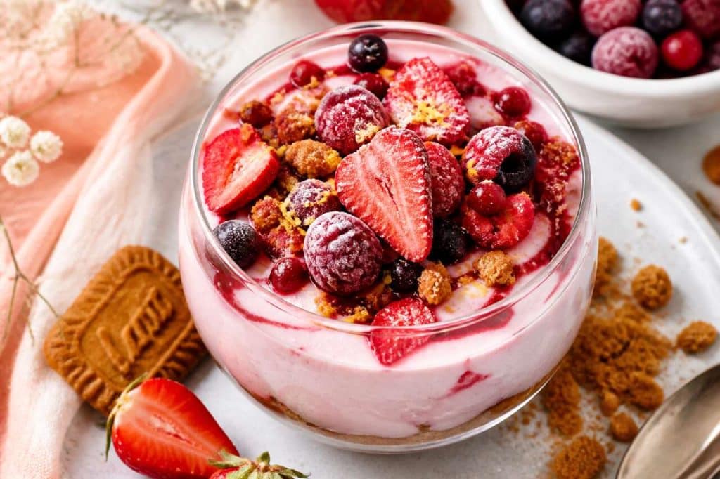 Recette de mousse aux fruits rouges et fraises