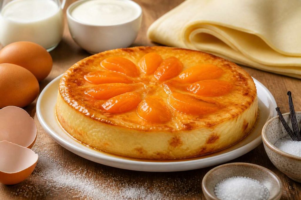 Flan pâtissier aux abricots : recette gourmande et facile