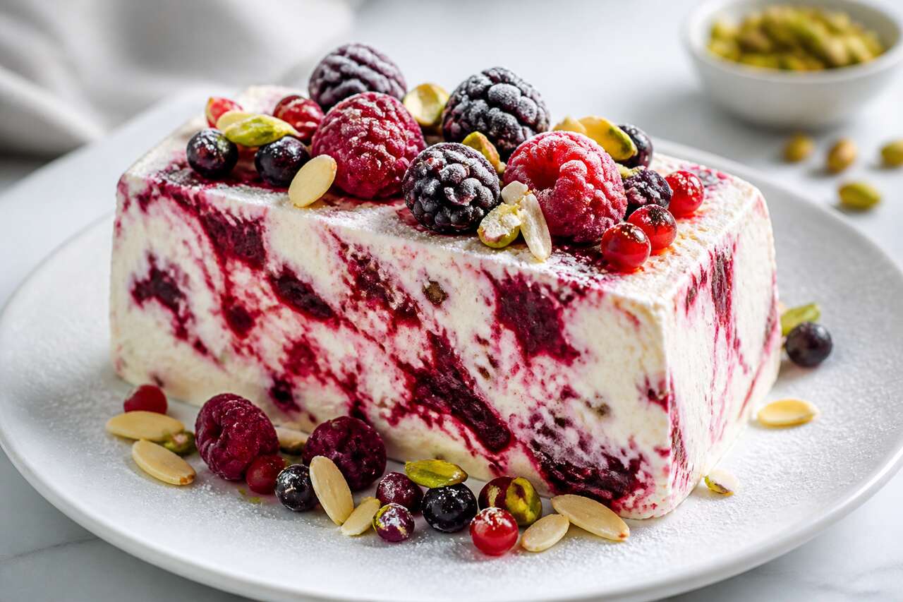 Nougat glacé aux fruits rouges : recette gourmande