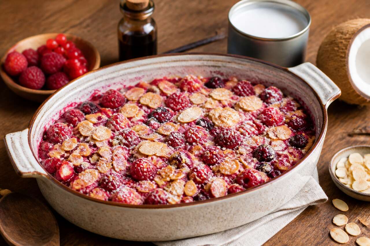 Recette du gratin de fruits rouges