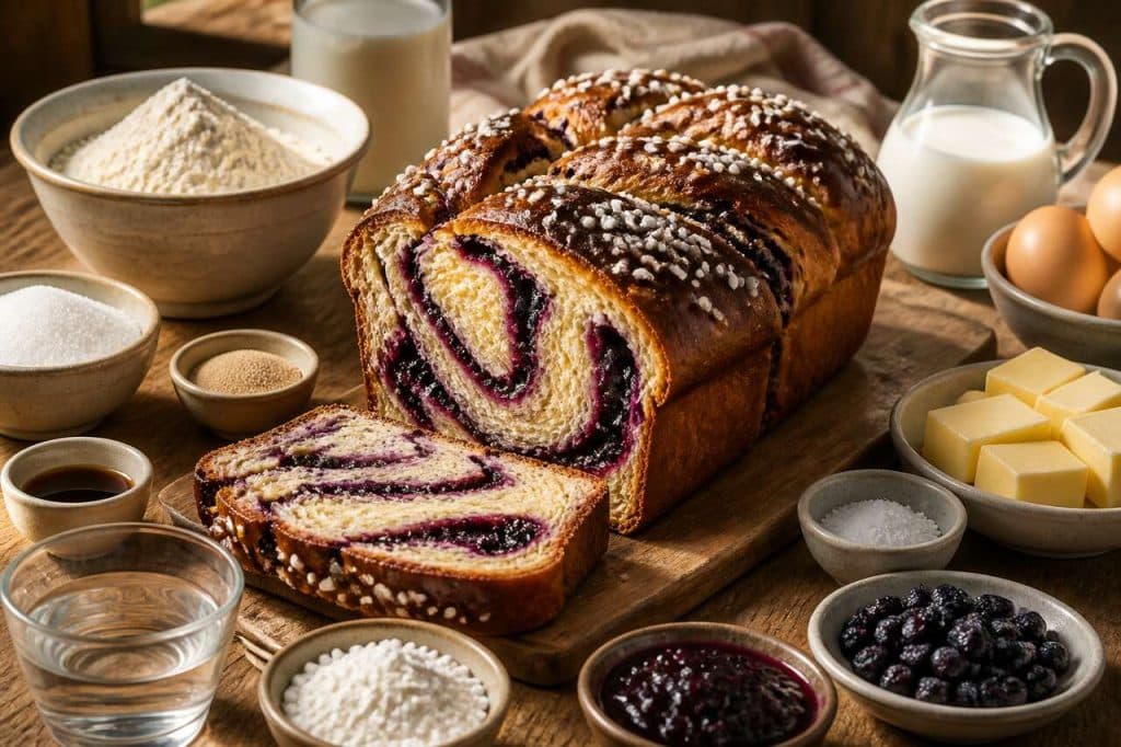 Babka aux myrtilles : recette de brioche extra-moelleuse