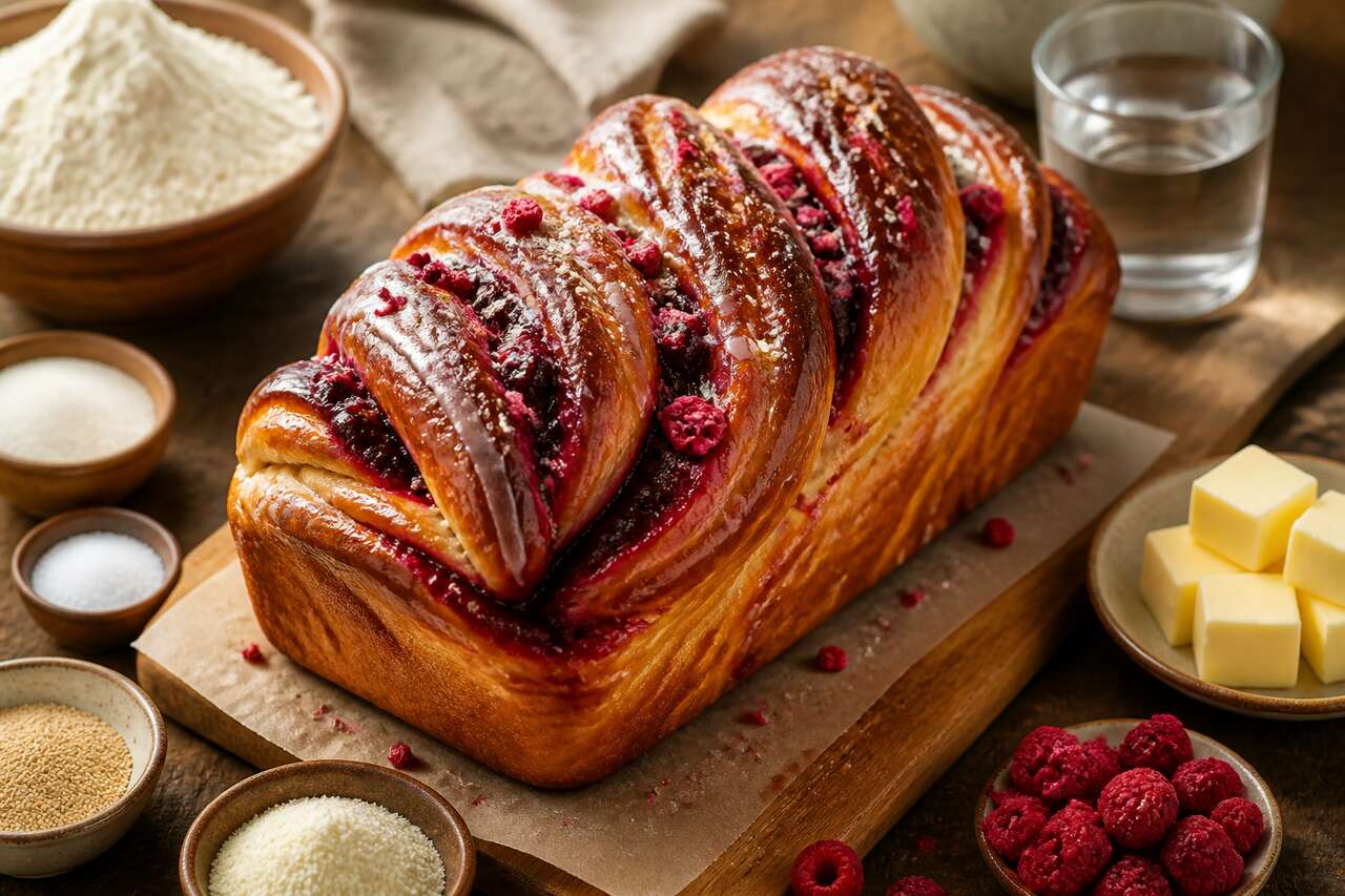 Recette de babka aux fruits rouges