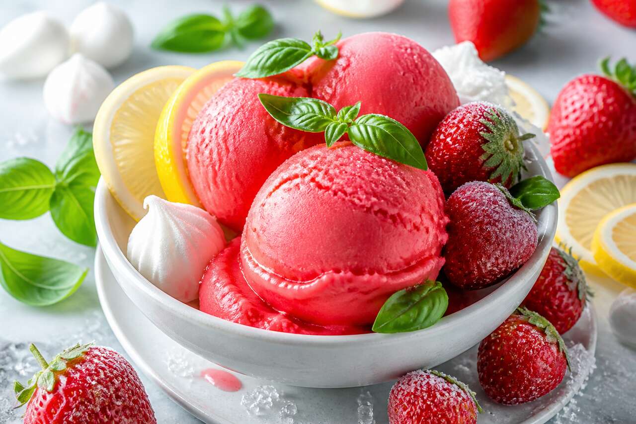 Recette de sorbet à la fraise maison