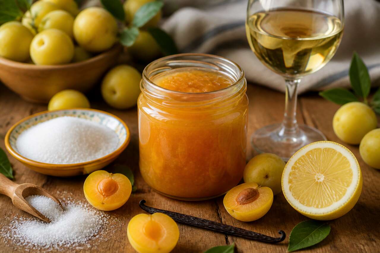 Recette de confiture de mirabelles au vin blanc