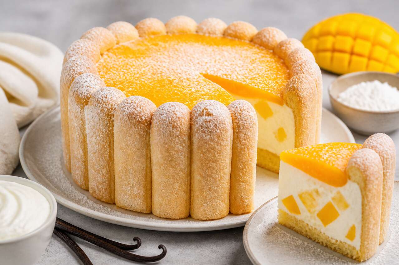 Recette de charlotte vanille mangue