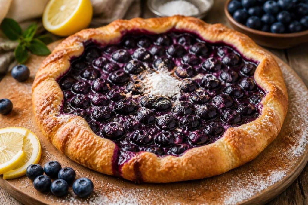 Recette de tarte rustique aux myrtilles : facile et savoureuse