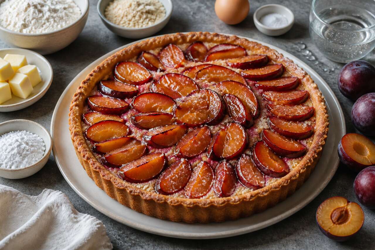 Recette facile : tarte rustique aux prunes