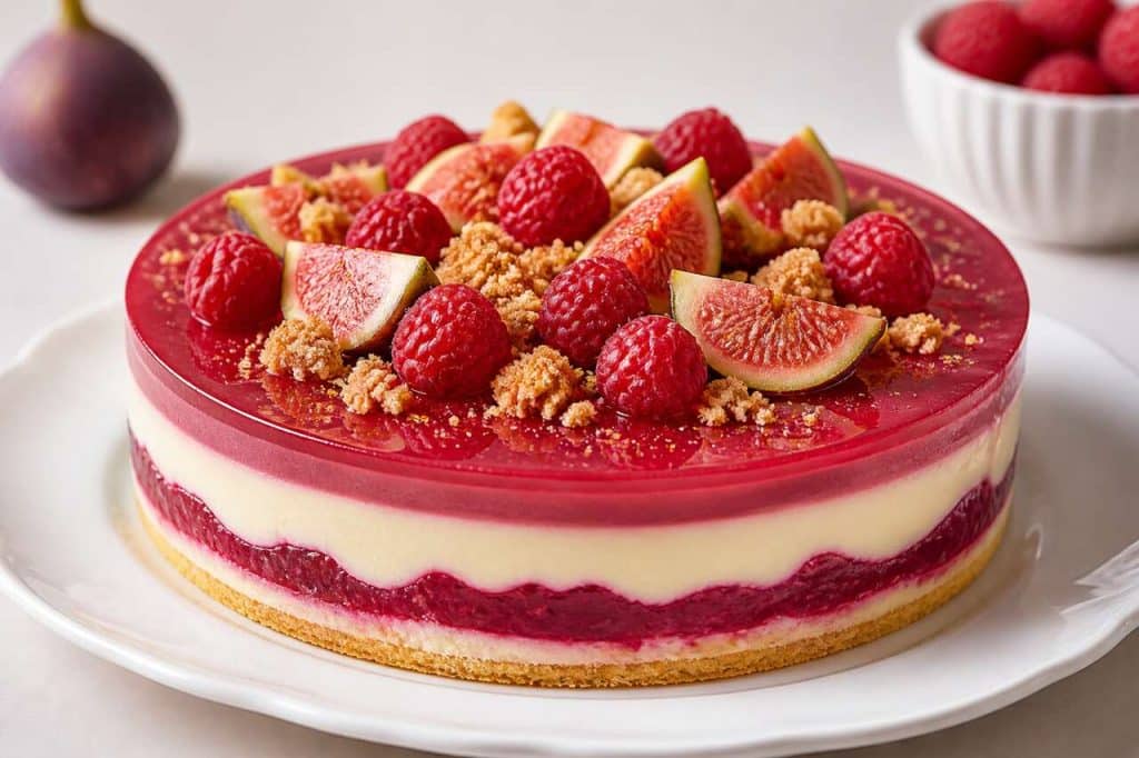 Recette d'entremets aux figues et framboises