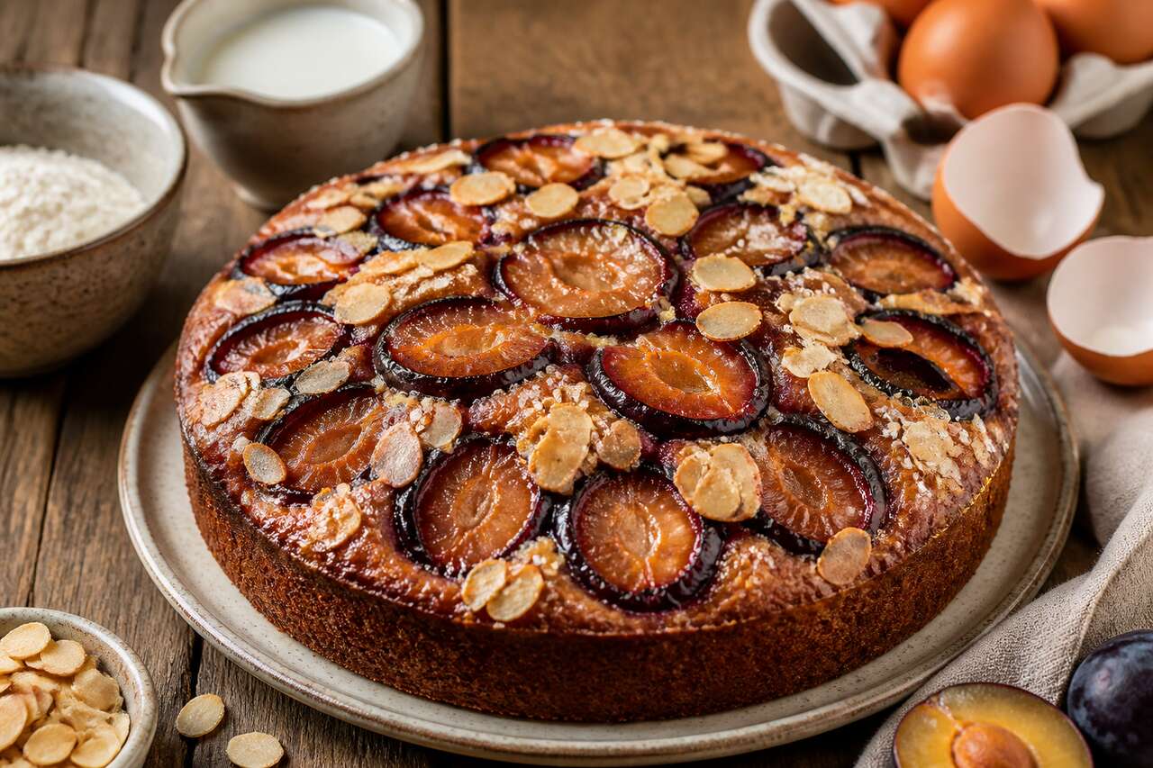 Recette de gâteau aux prunes moelleux
