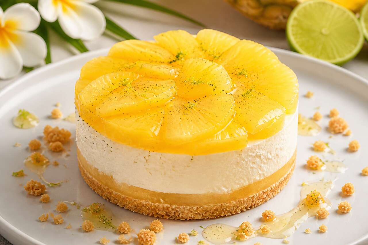 Recette d'entremets exotique ananas, vanille et citron vert