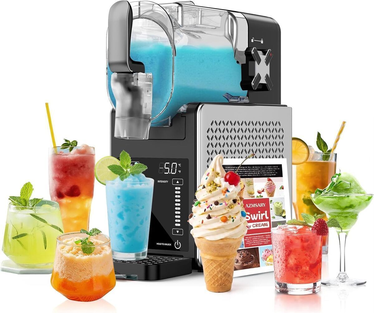 Test : machine à granita 2, 5 l black+silver, écran led et 6 programmes préréglés