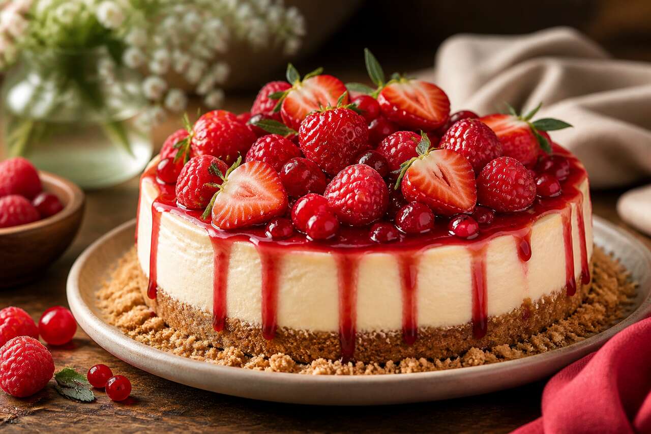 Recette de cheesecake aux fruits rouges