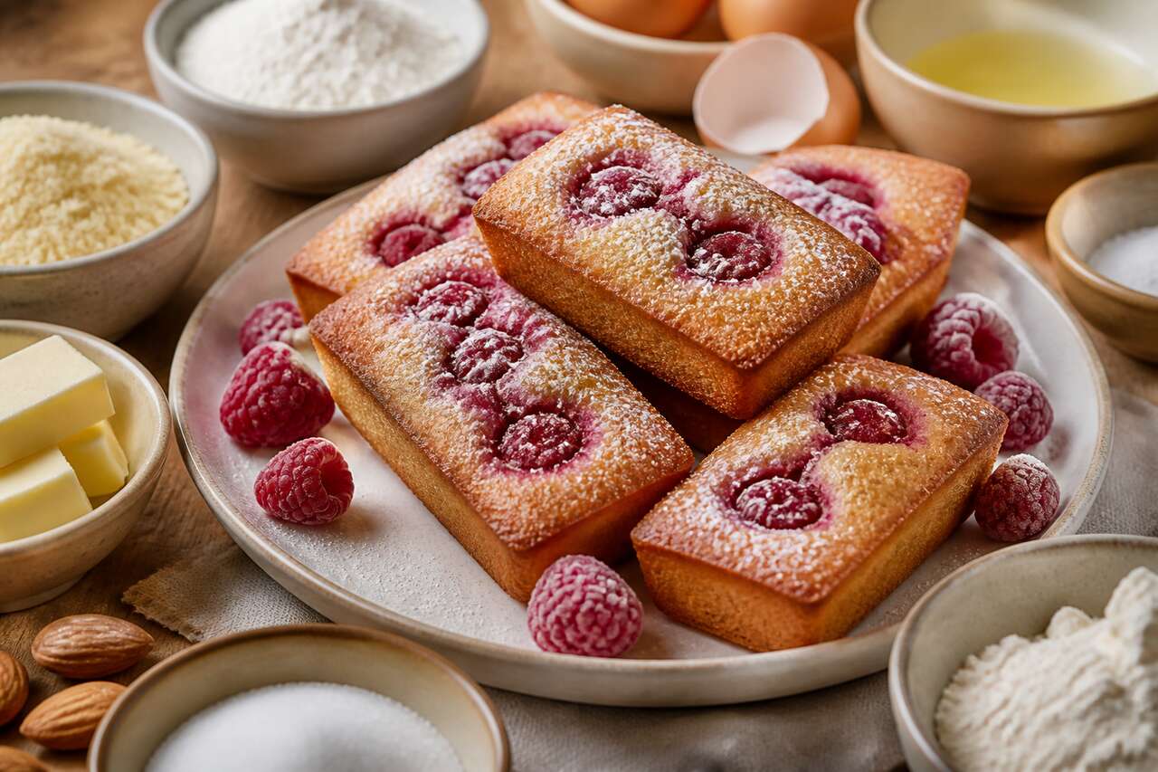 Recette de financiers aux framboises moelleux et fondants