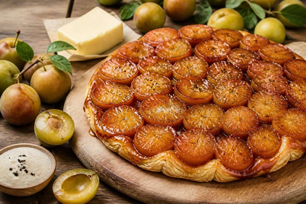 Tarte tatin express aux reines-claudes à l'air fryer