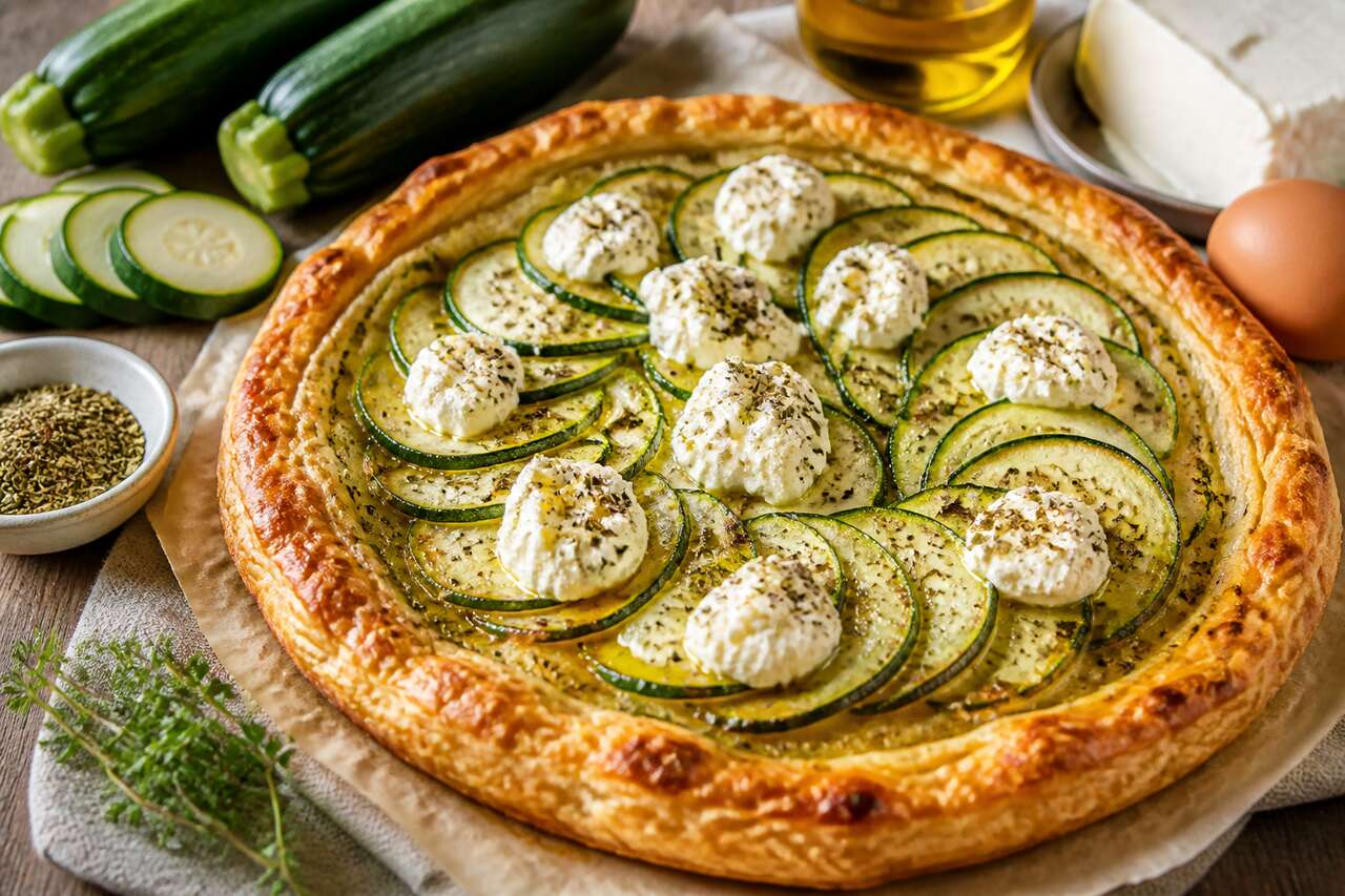Tarte fine aux courgettes et fromage frais : la recette parfaite