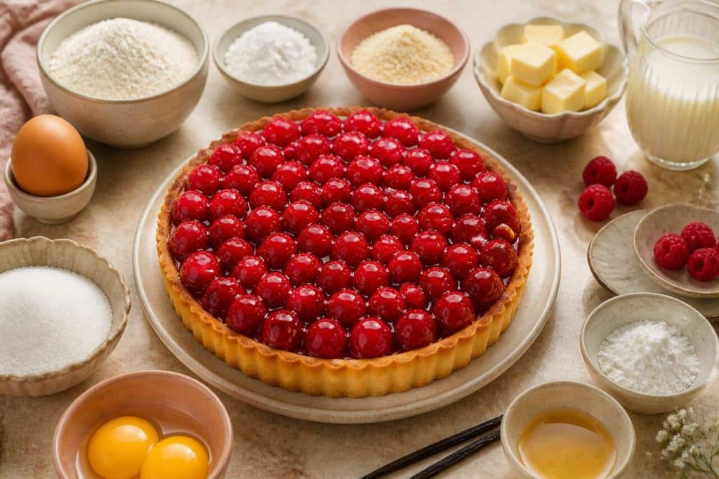 Recette de tarte aux framboises