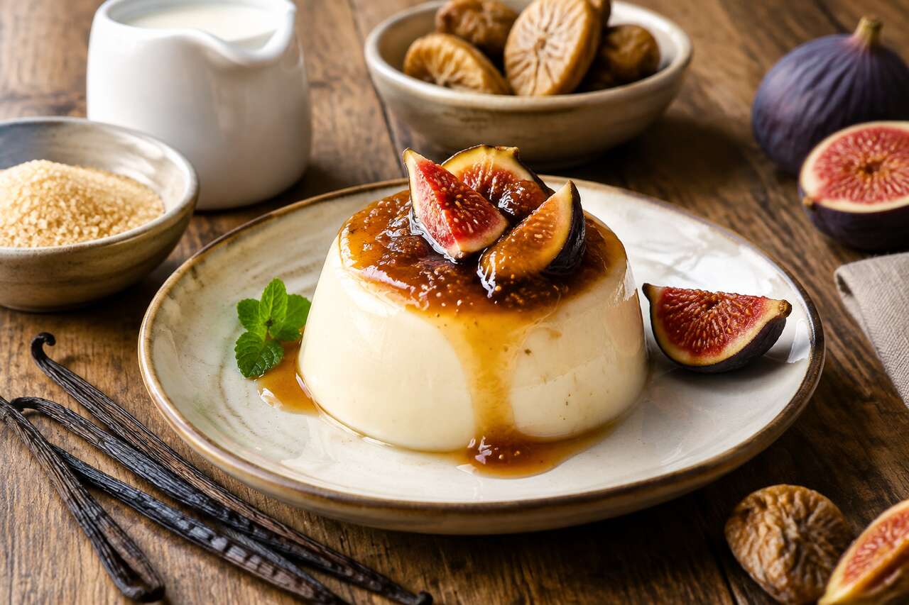 Recette de panna cotta aux figues et à la vanille