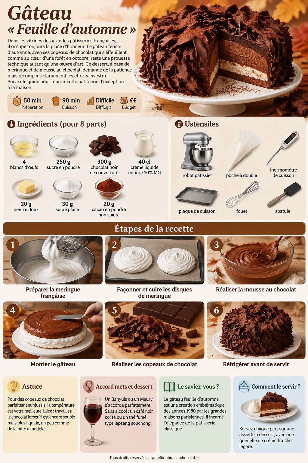 Fiche recette Recette de g&acirc;teau &laquo; Feuille d'automne &raquo;