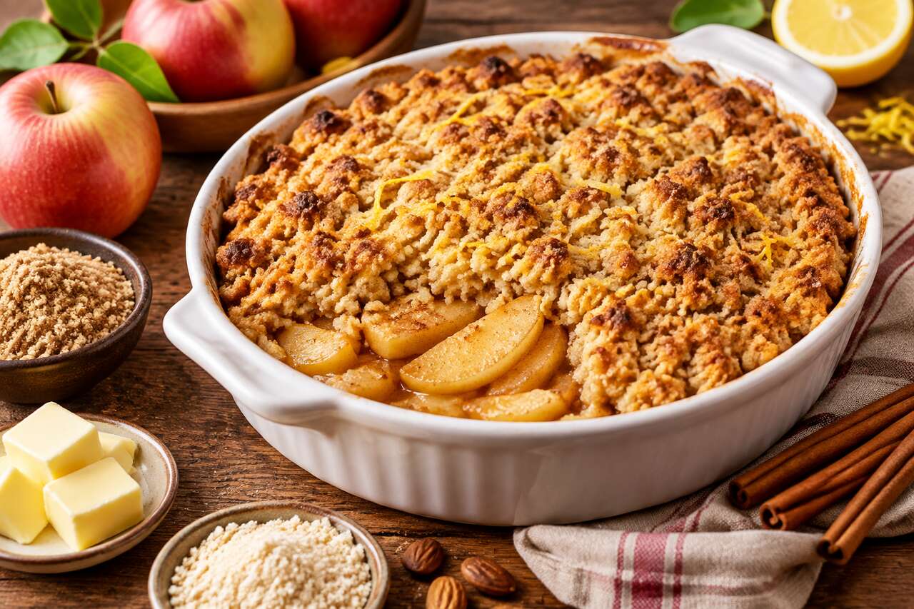 Crumble aux pommes façon Felder : la recette savoureuse