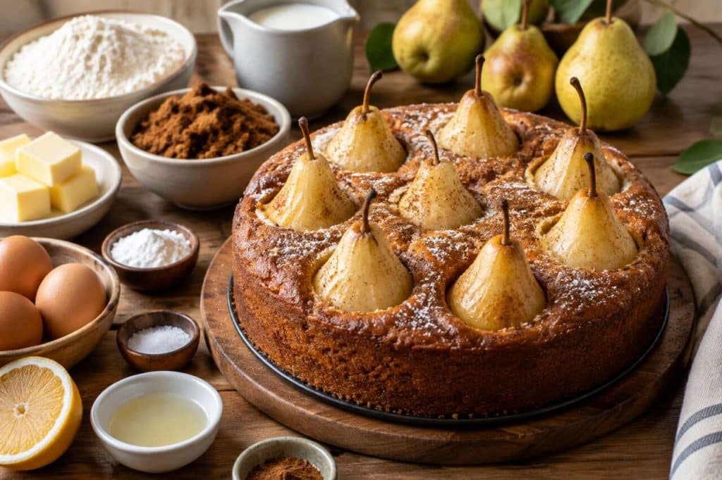 Recette cake poires debout et sucre muscovado