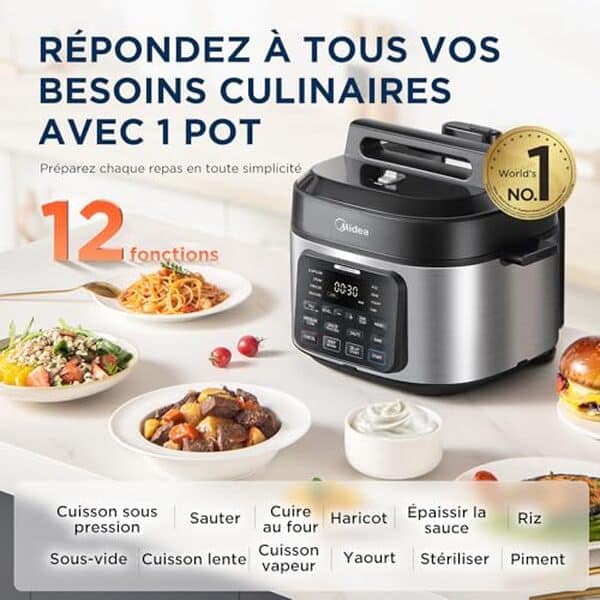 Découvrez notre test du Midea autocuiseur 9-en-1 : performances, polyvalence et gain de temps en cuisine. Avis détaillé et conseils d'utilisation.