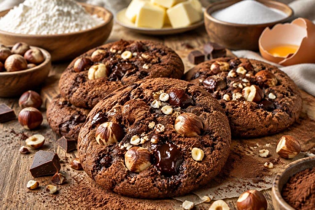 Recette de sablés au chocolat et noisettes