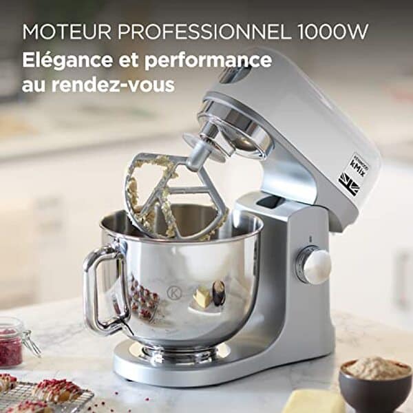 Découvrez notre test complet du robot pâtissier Kenwood KMX750WH 1000 W : performances, fonctionnalités et avis pour bien choisir votre robot culinaire. 