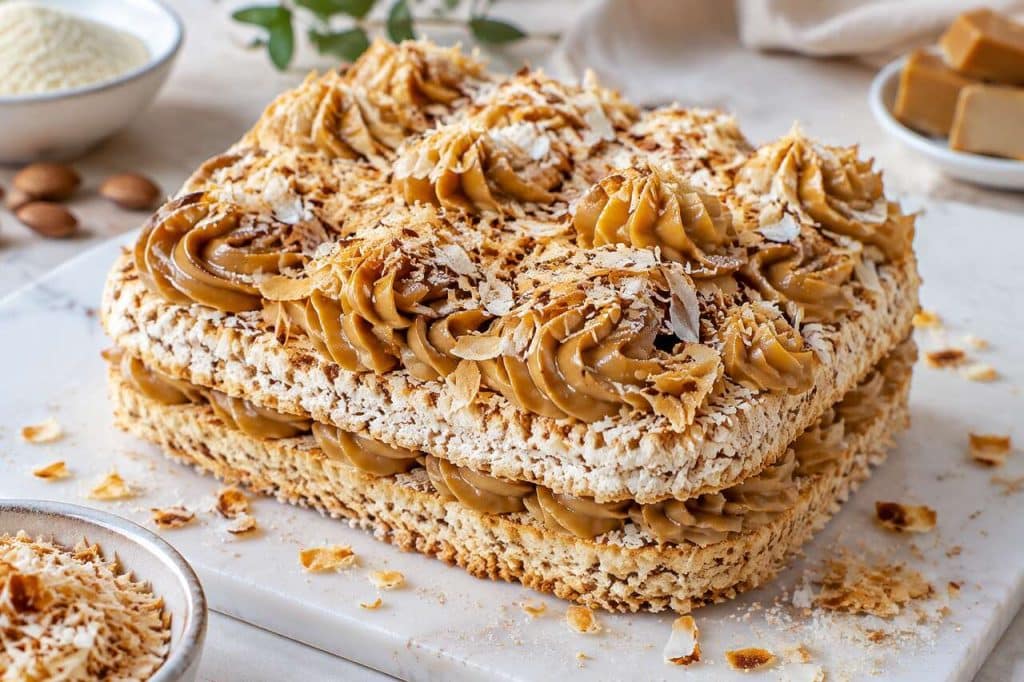 Dacquoise Coco Dulcey : recette gourmande et originale