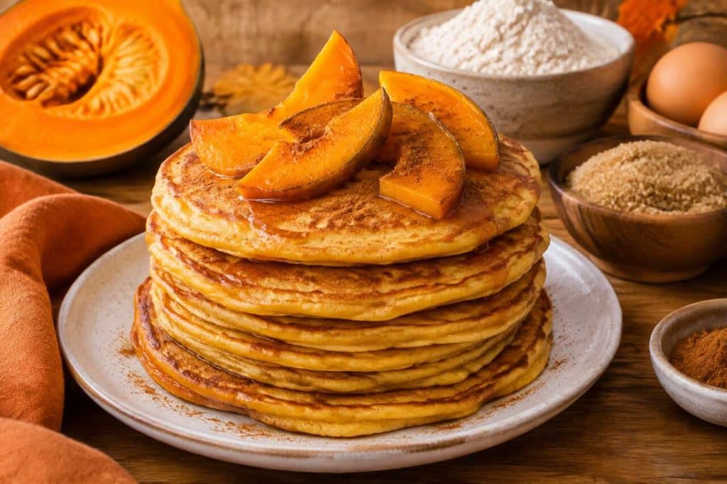 Recette de pancakes au potimarron moelleux