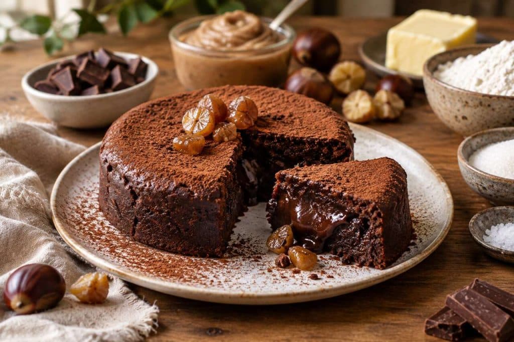 Fondant au chocolat et marrons : recette gourmande