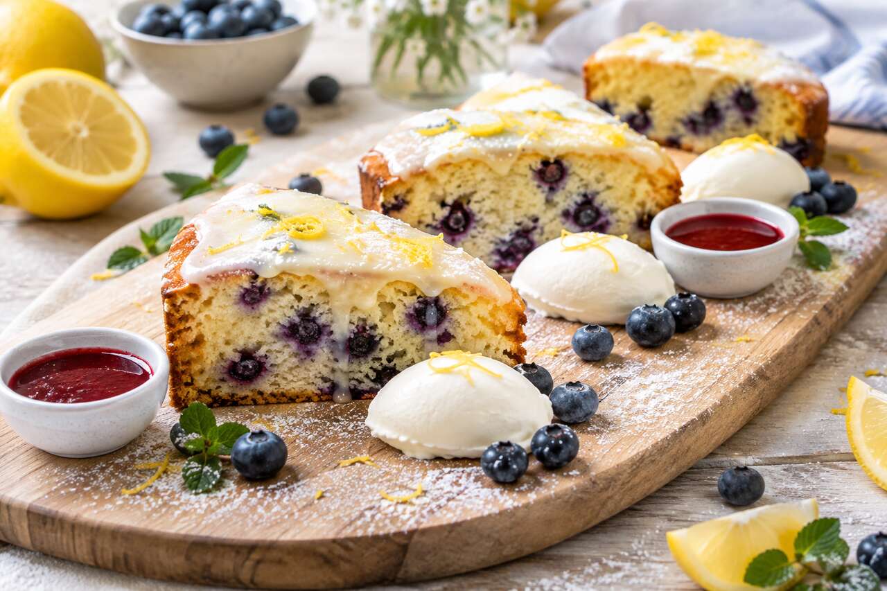 Recette de cake citron myrtilles moelleux & savoureux