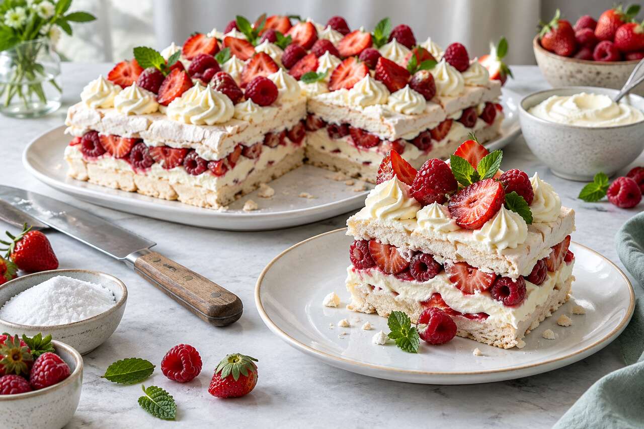 Pavlova façon millefeuille : recette irrésistible