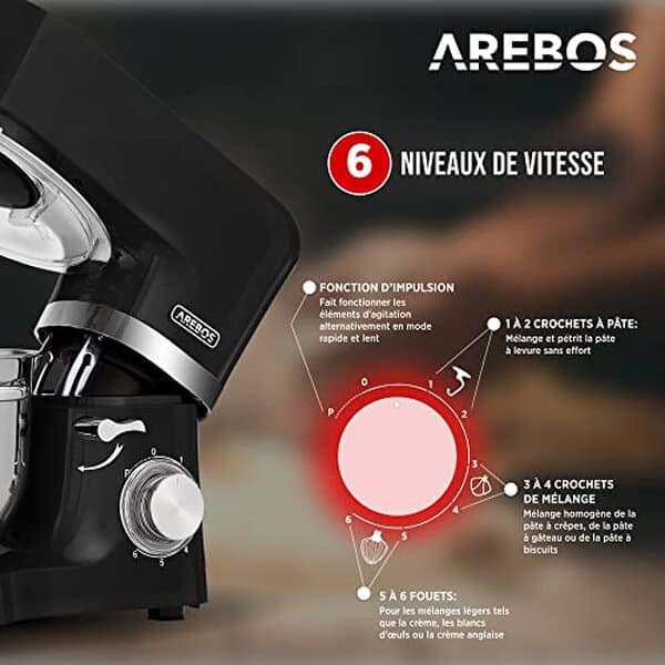 Découvrez notre test détaillé du robot pâtissier Arebos 1500W : performances, polyvalence et qualité pour vos préparations culinaires en cuisine. 