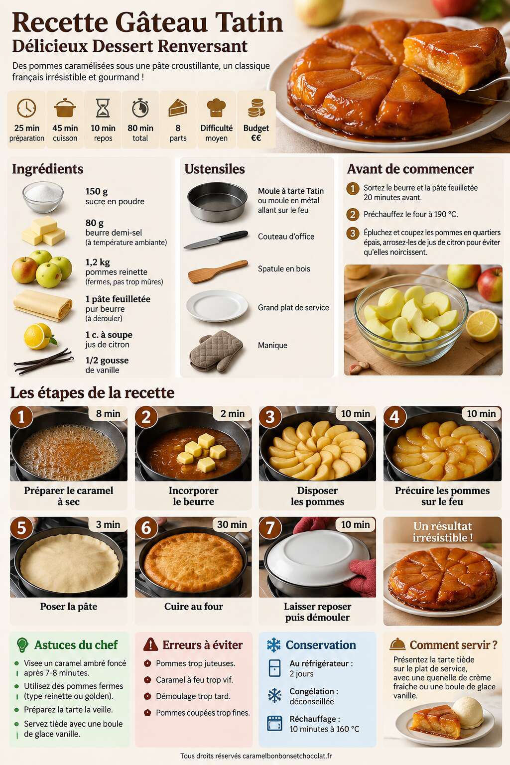 Fiche recette Recette Gâteau Tatin : délicieux Dessert Renversant Fiche recette Recette Gâteau Tatin : délicieux Dessert Renversant