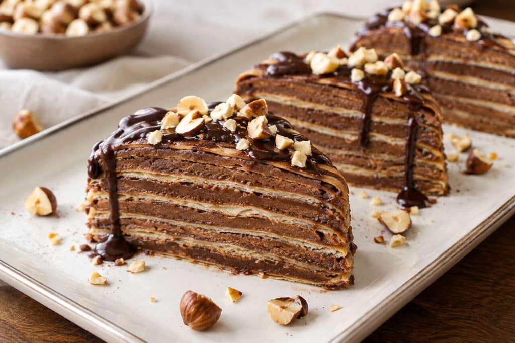 Terrine de crêpes au chocolat et praliné : recette facile