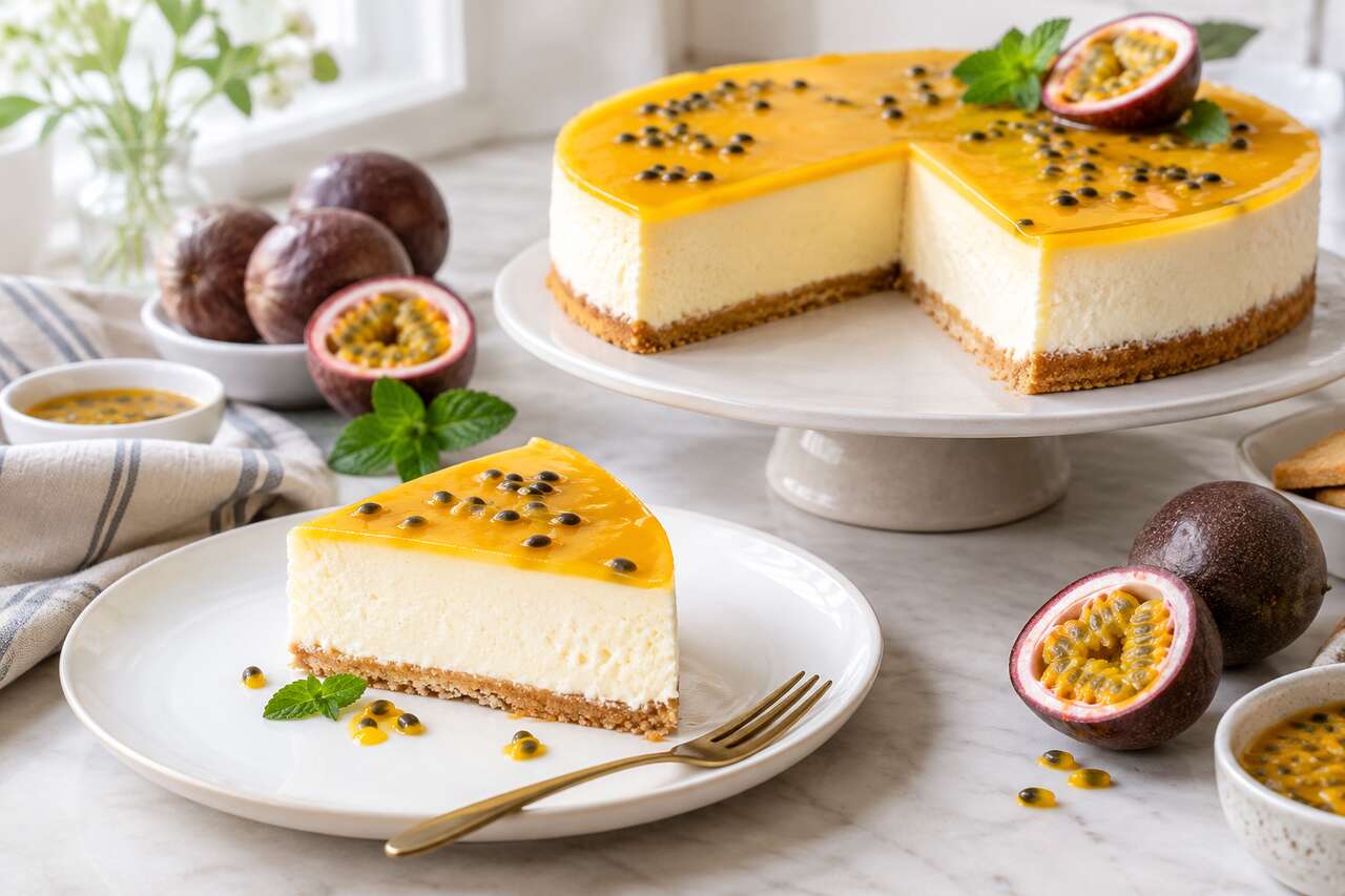 Cheesecake citron passion : recette et cuisson