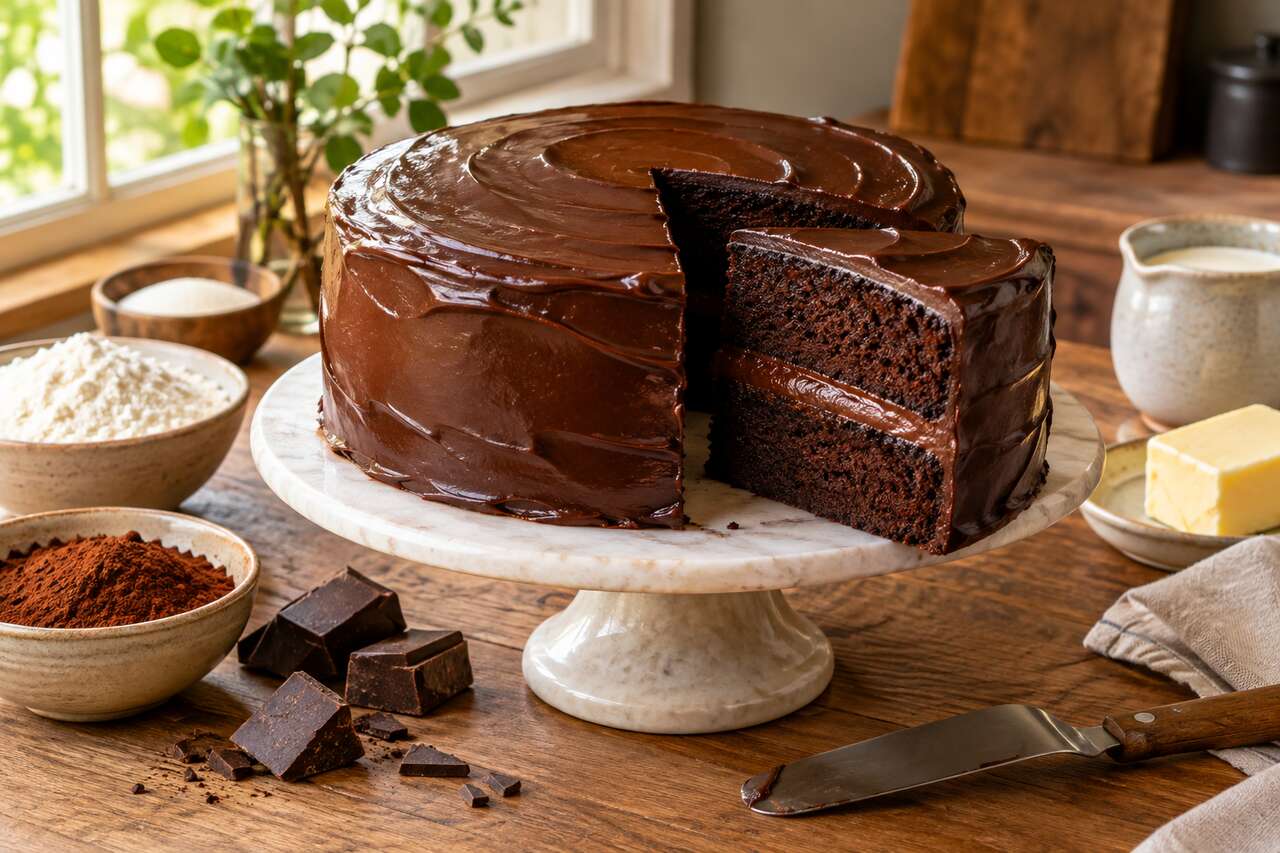 Recette du Devil's food cake : gâteau chocolaté intense